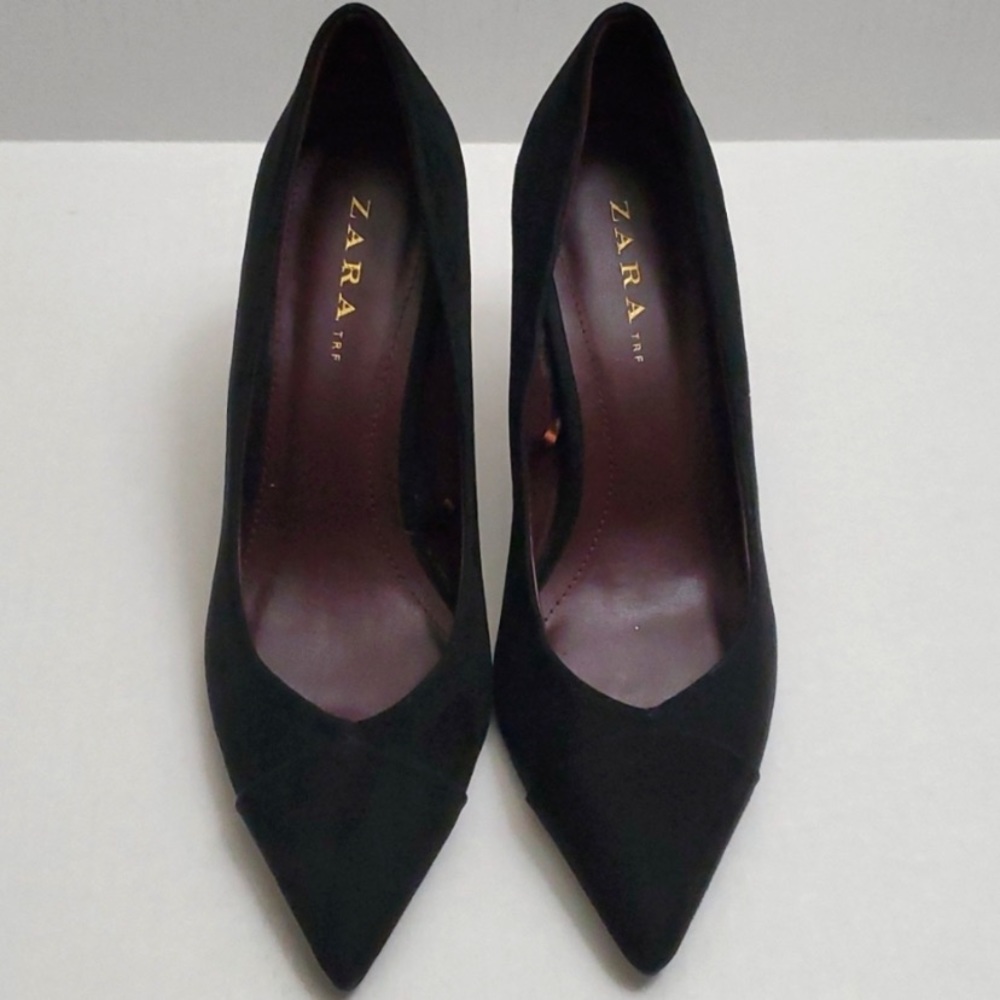 Zara faux suede pumps